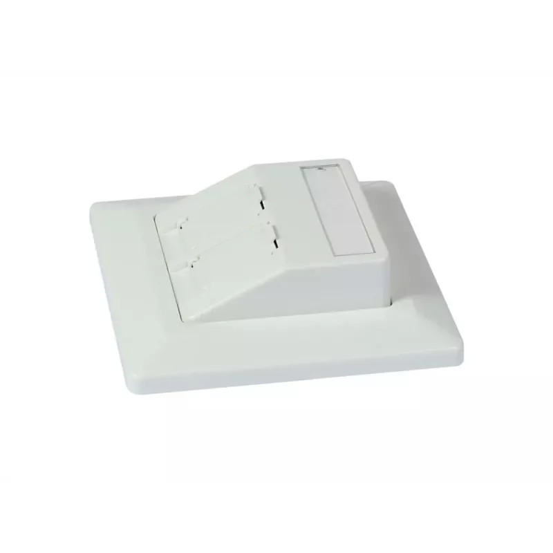 SYNERGY21 Keystone modulový nosič pod omietku pre 2xTP modul čistá biela okrúhly S216330V3