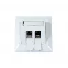 SYNERGY21 Keystone modulový nosič pod omietku pre 2xTP modul čistá biela okrúhly S216330V3
