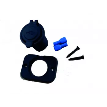 IWH USB vstavaná nabíjacia zásuvka 12/24V, 2,1A, 1x USB-A, panelová montáž 019004