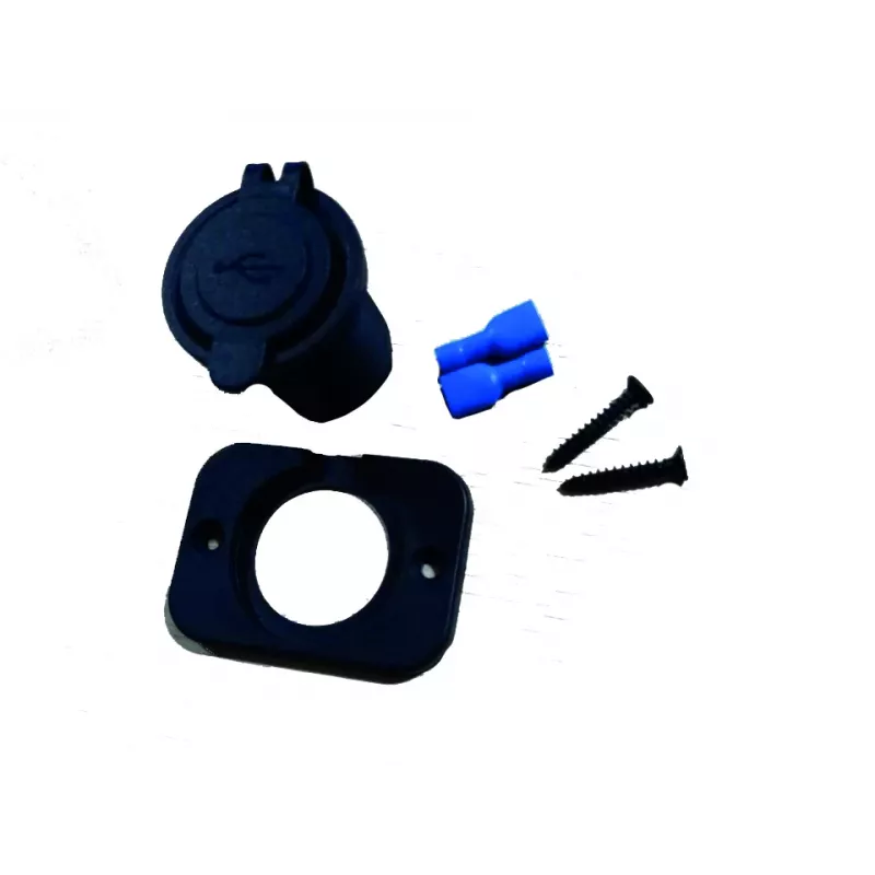 IWH USB vstavaná nabíjacia zásuvka 12/24V, 2,1A, 1x USB-A, panelová montáž 019004