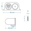IWH 12/24V autozásuvka s 2 USB portami, 4,2A celkový výstup (019010)