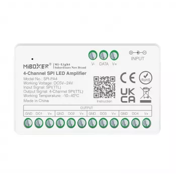 Synergy 21 Pixel LED kontrolér SPI séria 4-kanálový zosilňovač/repeater (SPI-PA4)