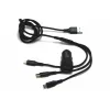 IWH Dual USB auto nabíjačka 3-in-1 12/24V 3,4A čierna (19061)