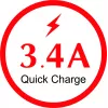 IWH Dual USB auto nabíjačka 3-in-1 12/24V 3,4A čierna (19061)