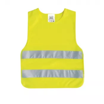 IWH 453502 detská výstražná vesta EN 1150, fluorescenčná žltá, suchý zips, unisex