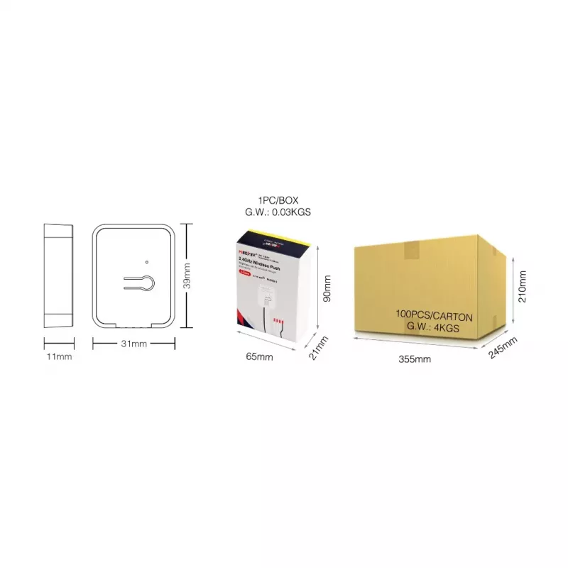 Synergy 21 LED dimmer ovládač 0-10V MiLight/MiBoxer PUSH2-3