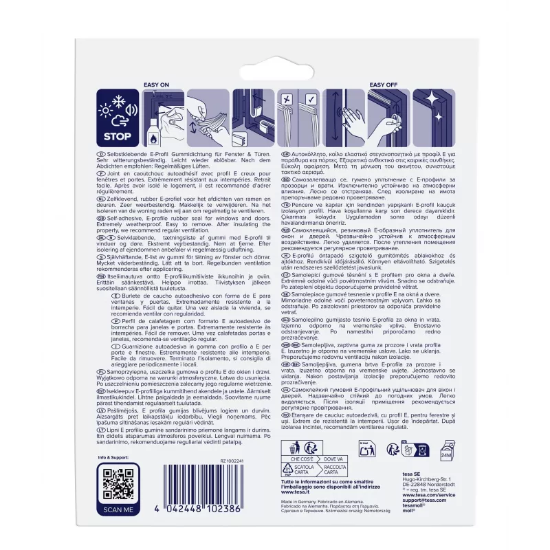 tesa E-profil 05464-00101-02 tesniaca páska tesamoll hnedá 25 m x 9 mm