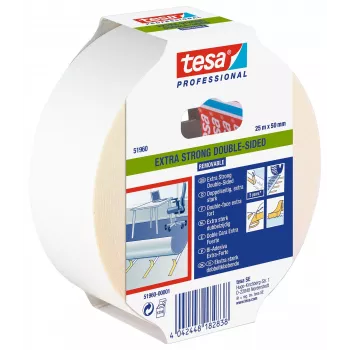 tesa 51960 obojstranná lepiaca páska, priesvitná, 50 mm x 25 m 51960-00001-11