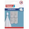 tesa Permanent háčik obdĺžnikový S kov, chróm, samolepiaci, 1,5 kg, 1 kus 66612-00000-00