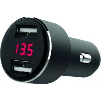 IWH dvojité USB auto nabíjačka s indikátorom napätia 4,8A (019062)