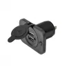 IWH USB dvojitá vstavaná zásuvka 12/24V 2,1A 2x USB-A čierna 019006