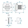 IWH USB dvojitá vstavaná zásuvka 12/24V 2,1A 2x USB-A čierna 019006