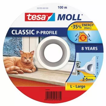 TESA tesnenie biele P-profil samolepiaci EPDM penový gumový tesniaci profil 100m