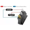 IWH kolískový spínač zelený 12V/24V 10A SPST LED osvetlený panelová montáž 19030