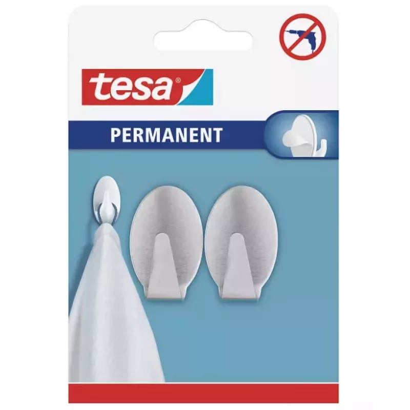 tesa Permanent háčik oválny kovový chróm 6 kg samolepiaci 66611-00000-00