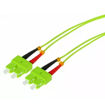 Tecline HD optický patch kábel OM5, SC Duplex na SC Duplex, limetkovozelená, 5 m 796SS05