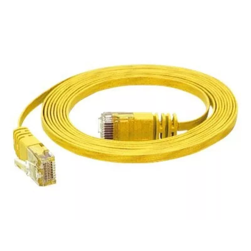 TECLINE Dätwyler Cat 6a S/FTP patch kábel, PiMF, žltý, 3,0 m, 10 Gbit/s, bez halogénov, Hirose TM31 konektor 78003Y