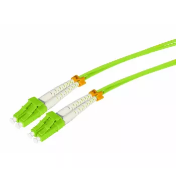 Tecline HD OM5 sklenené vlákno patch kábel, LC Duplex na LC Duplex, 50/125 µm multimode, limetkovozelená, 20 m 796LL20