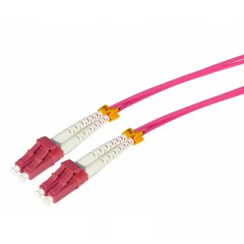 Tecline HD OM4 multimode LWL patch kábel, LC Duplex na LC Duplex, 50/125 µm, vresovofialová, 25 m 798LL25