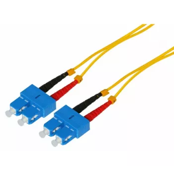 Tecline sklenený patch kábel HD, 9/125 µm, Singlemode, OS2, SC Duplex na SC Duplex, žltá, 15 m 799SS15