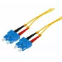 Tecline sklenený patch kábel HD, 9/125 µm, Singlemode, OS2, SC Duplex na SC Duplex, žltý, 15 m 799SS15