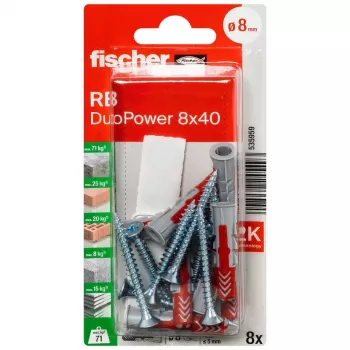 Fischer 535959 DuoPower 8 x 40 RB K NV montážna sada 40 mm 8 mm 1 sada