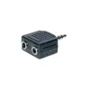 exertis Connect audio rozbočovací kábel - 3,5 mm stereo konektor samec na 2x konektor samica, 0,2 m, čierna 64650