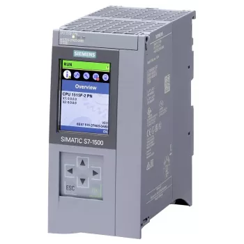 Siemens SIMATIC S7-1500 Failsafe CPU 1515F-2 PN, 500 KB programová pamäť / 3 MB dátová pamäť, 2 PROFINET rozhrania, integrovaný displej 6ES75152FN030AB0