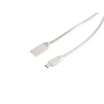 EXERTIS CONNECT USB nabíjací a synchronizačný kábel A na Type C 3.1 oceľ strieborná 1,6m 39910217