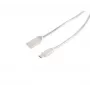 EXERTIS CONNECT USB nabíjací a synchronizačný kábel A na typ C 3.1 oceľ strieborná 1,6m 39910217