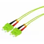 Tecline HD OM5 multimode optický patch kábel, SC duplex na SC duplex, 50/125 µm, limetkovozelená, 3 m 796SS03