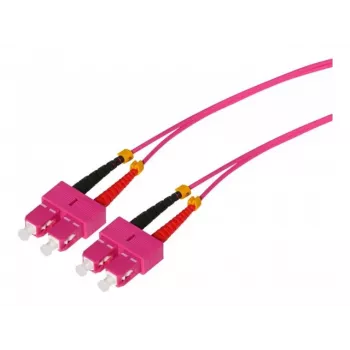 Tecline HD OM4 Multimode LWL patch kábel, SC Duplex na SC Duplex, 50/125 µm, Heather Violet, 1,0 m 798SS01