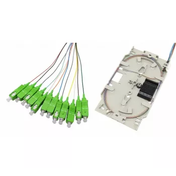 Tecline sklenené vlákno spájacia kazeta s 12x OM5 Pigtail, SC/UPC, 2,0 m, 12 ks balenie 20500027