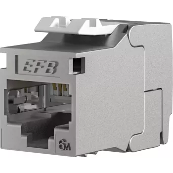 EFB E-20094-24 RJ45 Keystone Slimline/Shortbody Cat.6A komponentne certifikovaný strieborný, 24 ks