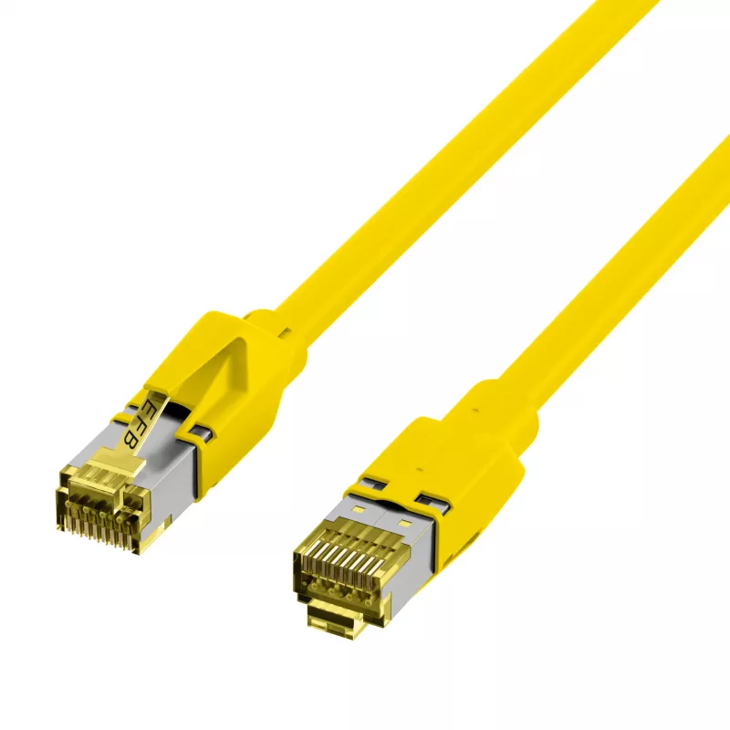 EFB Elektronik RJ45 patch kábel Cat.6A S/FTP LSZH žltý 0,15m (K8560GE.0,15)