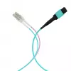 EFB MTP na LC 12-vláknový OM3 LSZH Aqua fan-out patch kábel, 7,5 m MTPF12LCOM3-7,5