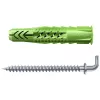 Fischer 532701 UX Green 10 x 60 R WH K NV univerzálna hmoždinka sada so skrutkou a L-hákom, 10 mm x 60 mm, 1 sada