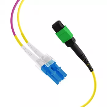 EFB Elektronik MPOF12LCOS2-2 MPO-PLUS/APC(F)-LC trunk kábel OS2 12 vlákien typ B LSZH žltý 2m
