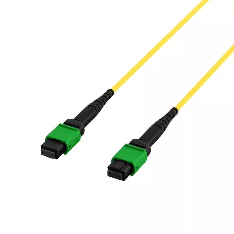 EFB Elektronik MPOF12MPOFOS2-1 MPO-PLUS APC na MPO-PLUS APC OS2 Singlemode 12-vláknový patch kábel, polarita typ B, LSZH žltá, 1 m