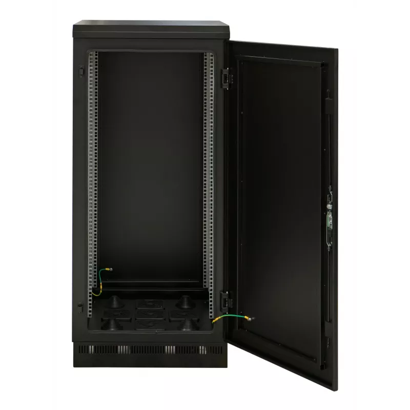 19 inch sieťový rozvádzač 24U 800x800, IP55, s predmontovaným podstavcom, RAL9005 692724IP55V2.TS