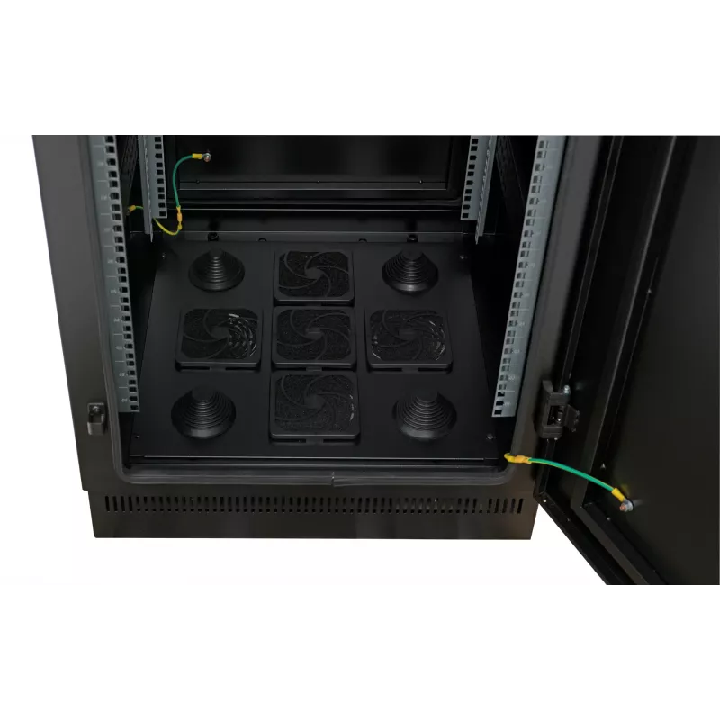 19 inch sieťový rozvádzač 24U 800x800, IP55, s predmontovaným podstavcom, RAL9005 692724IP55V2.TS
