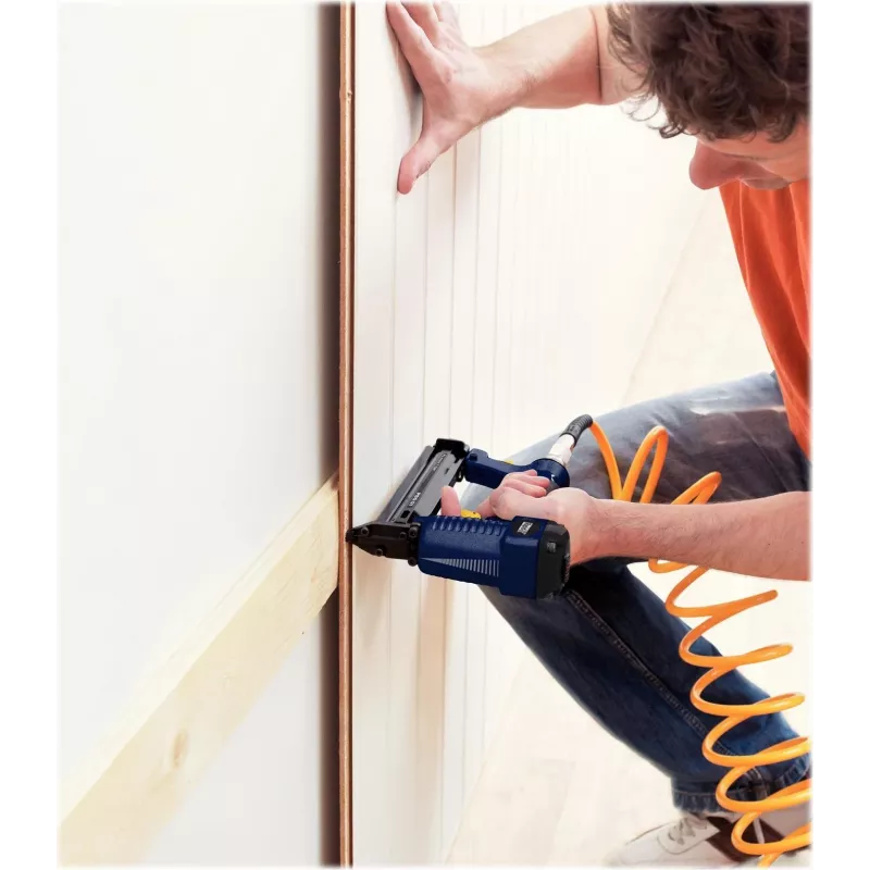 RAPID TOOLS pneumatická nastreľovačka a sponkovačka PBS121 modrá/žltá s kufrom pre typ 606 sponiek (12-30 mm) a typ 8 klincov 5000053