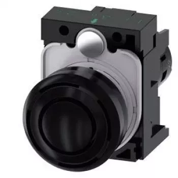 Siemens SIRIUS ACT 3SU1200-6KB10-1AA0 akustický hlásič, 22 mm okrúhly, plast, čierny, 24 V AC/DC, IP66/IP67/IP69K