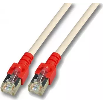EFB K5450.2 RJ45 crossover patch kábel SF/UTP Cat.5e CCA 2m sivý s červenou priechodkou