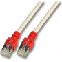 EFB K5450.2 RJ45 crossover patch kábel SF/UTP Cat.5e CCA 2m sivý s červenou priechodkou