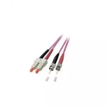 EFB Elektronik duplexný jumper SC-ST 50/125µm OM4 LSZH Erika fialový 3,0mm 20m O0347.20