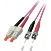 EFB Elektronik duplexný jumper SC-ST 50/125µm OM4 LSZH Erika fialový 3,0mm 20m O0347.20