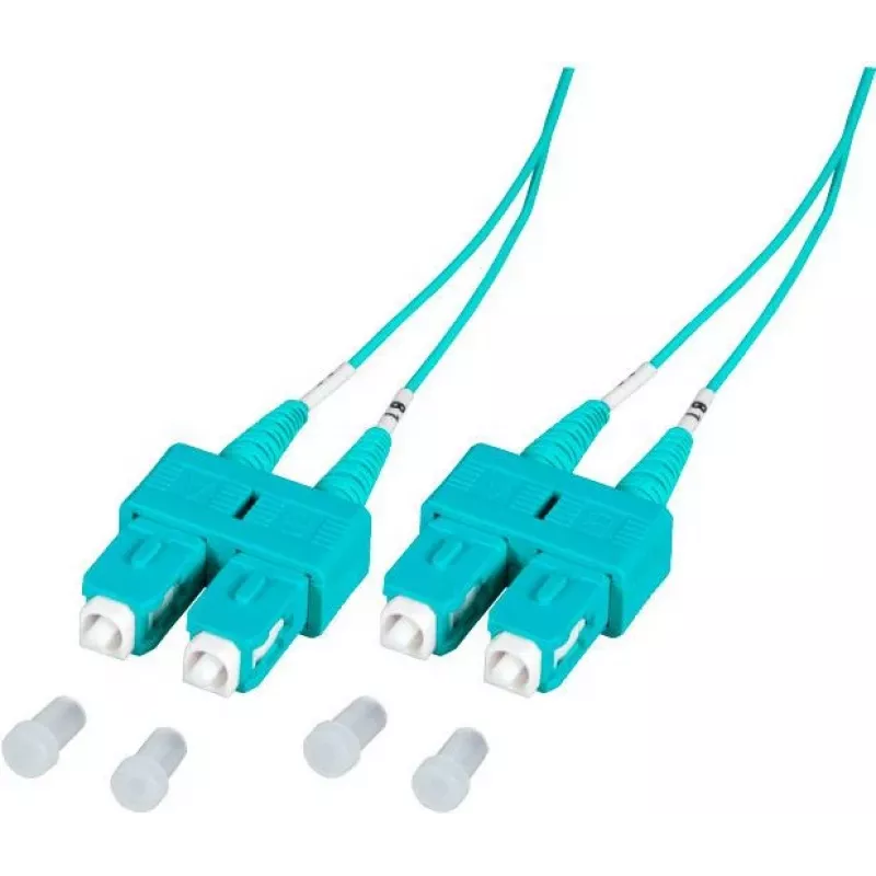 EFB Elektronik O7413.1-1.2 1m SC na SC duplex OM3 LSZH aqua optický patch kábel SCSCOM3DAQ1