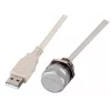 EFB IP67 zabudovateľný USB 2.0 Type-A konektor samica na samicu, M20 závit, 0,5m kábel, servisný port IP67EBUSBA-A0,5FLHS