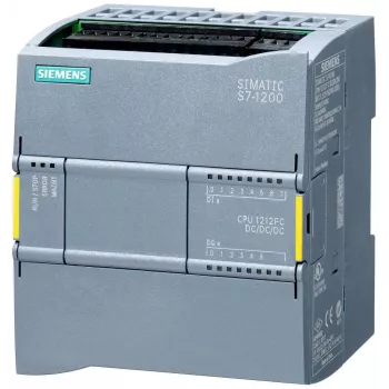 Siemens SIMATIC S7-1200F CPU 1212 FC kompaktná CPU, 8 DI/4 DO/2 AI, PROFINET, 100 KB programová pamäť, DC/DC/DC, Fail-Safe 6ES72121AF400XB0